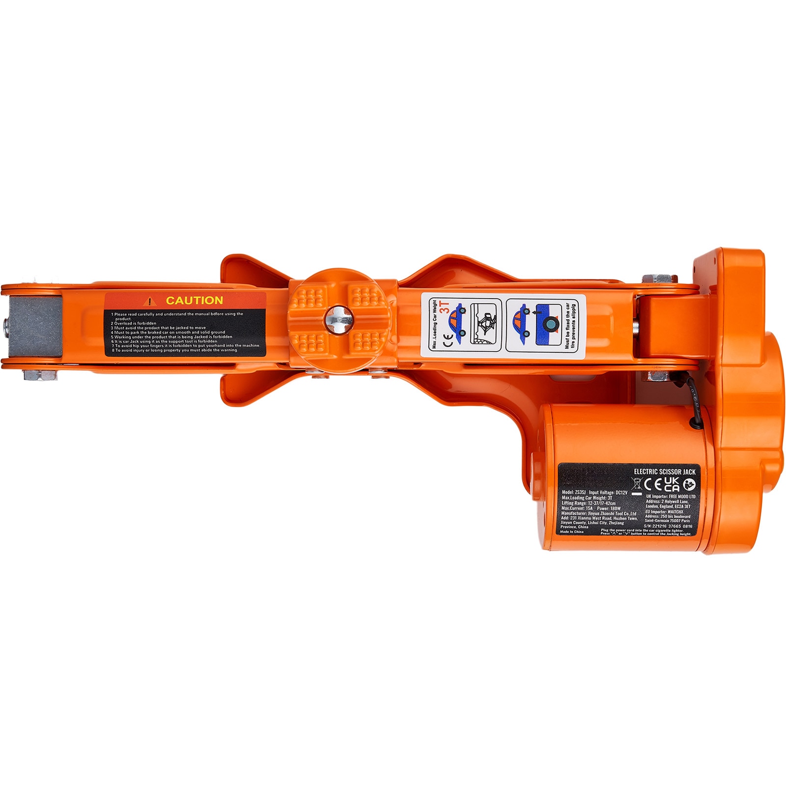 Electric Car Jack 3 Tons With Impact Wrench And Remote Control_voghion.com